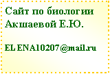 Подпись: Сайт по биологииАкшаевой Е.Ю.ELENA10207@mail.ru