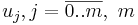 u_{j}, j = \overline{0 .. m},\ m 