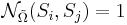\mathcal{N}_{\tilde\Omega}(S_i,S_j) = 1