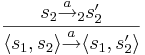 \frac{s_2 \overset{a}{\rightarrow}_2 s_2'}{ \langle s_1, s_2 \rangle \overset{a}{\rightarrow} \langle s_1, s_2' \rangle}